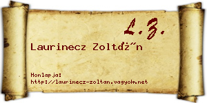 Laurinecz Zoltán névjegykártya